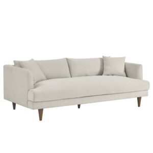 Zoya Down Filled Overstuffed Sofa in Ivory Fabric by Modway