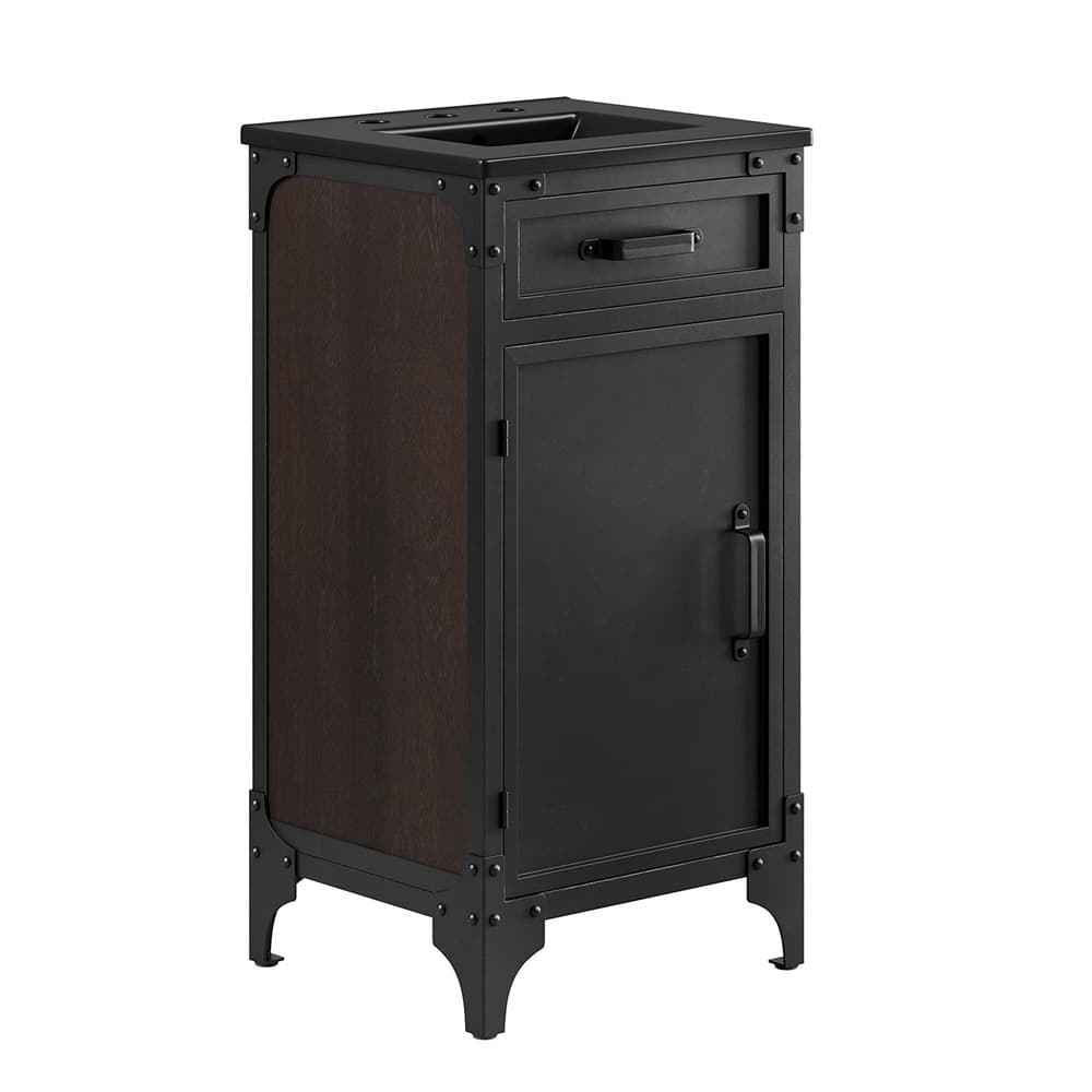 Steamforge 18" Bathroom Vanity in Black Black by Modway