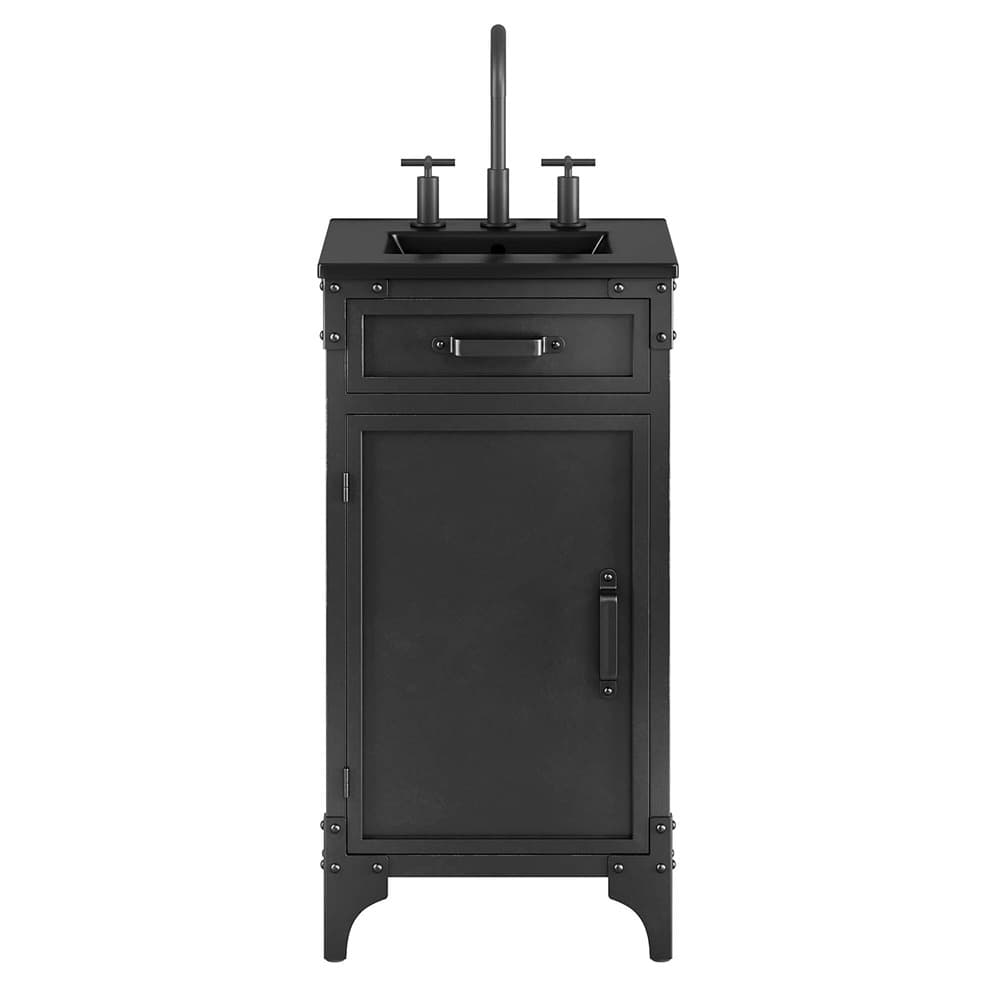 Steamforge 18" Bathroom Vanity in Black Black by Modway - Image 14