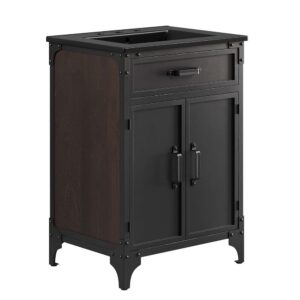 Steamforge 24" Bathroom Vanity in Black Black by Modway