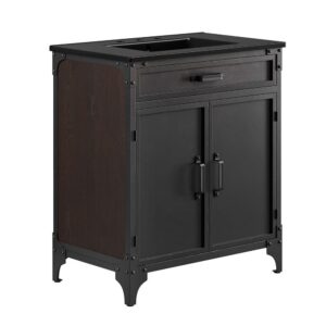 Steamforge 30" Bathroom Vanity in Black Black by Modway