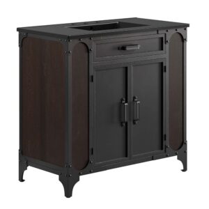 Steamforge 36" Bathroom Vanity in Black Black by Modway