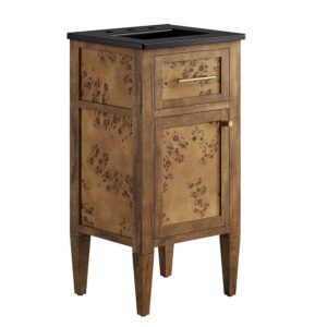 Elysian 18" Wood Bathroom Vanity in Black Brown by Modway