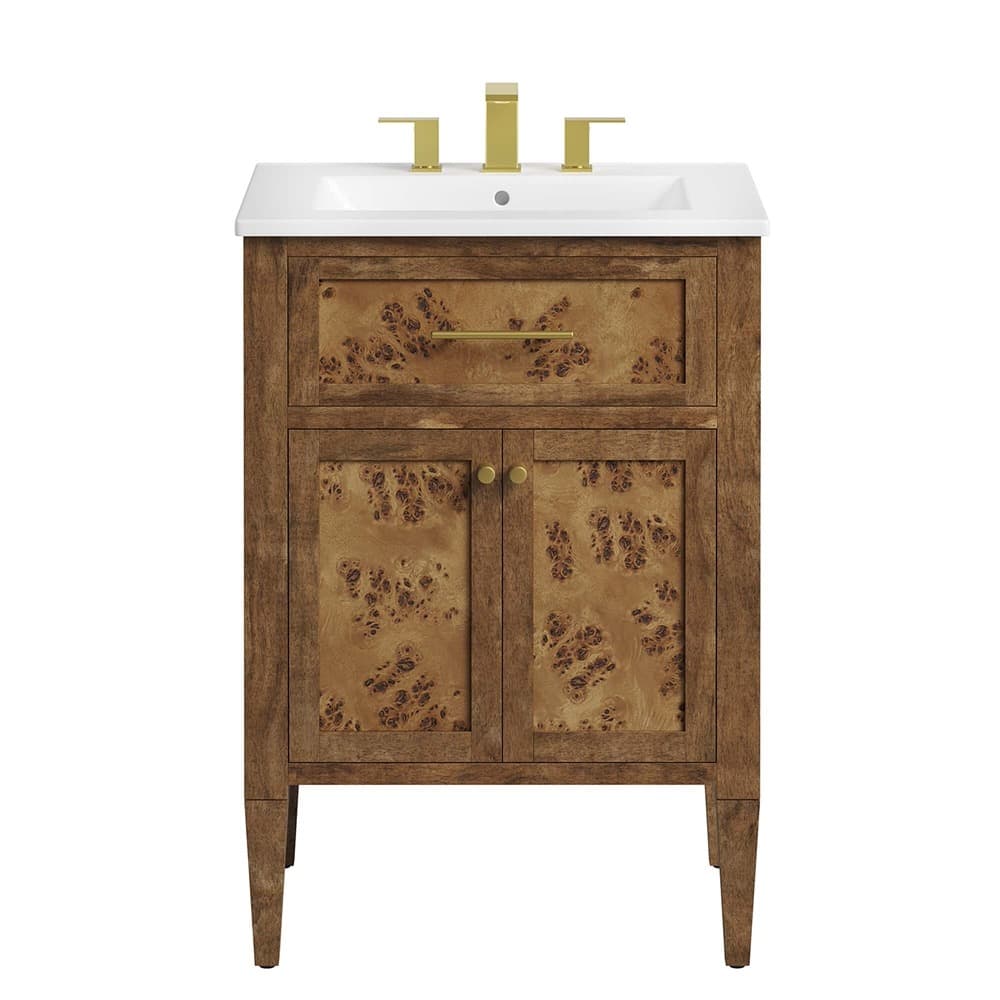Elysian 24" Wood Bathroom Vanity in White Brown by Modway - Image 7
