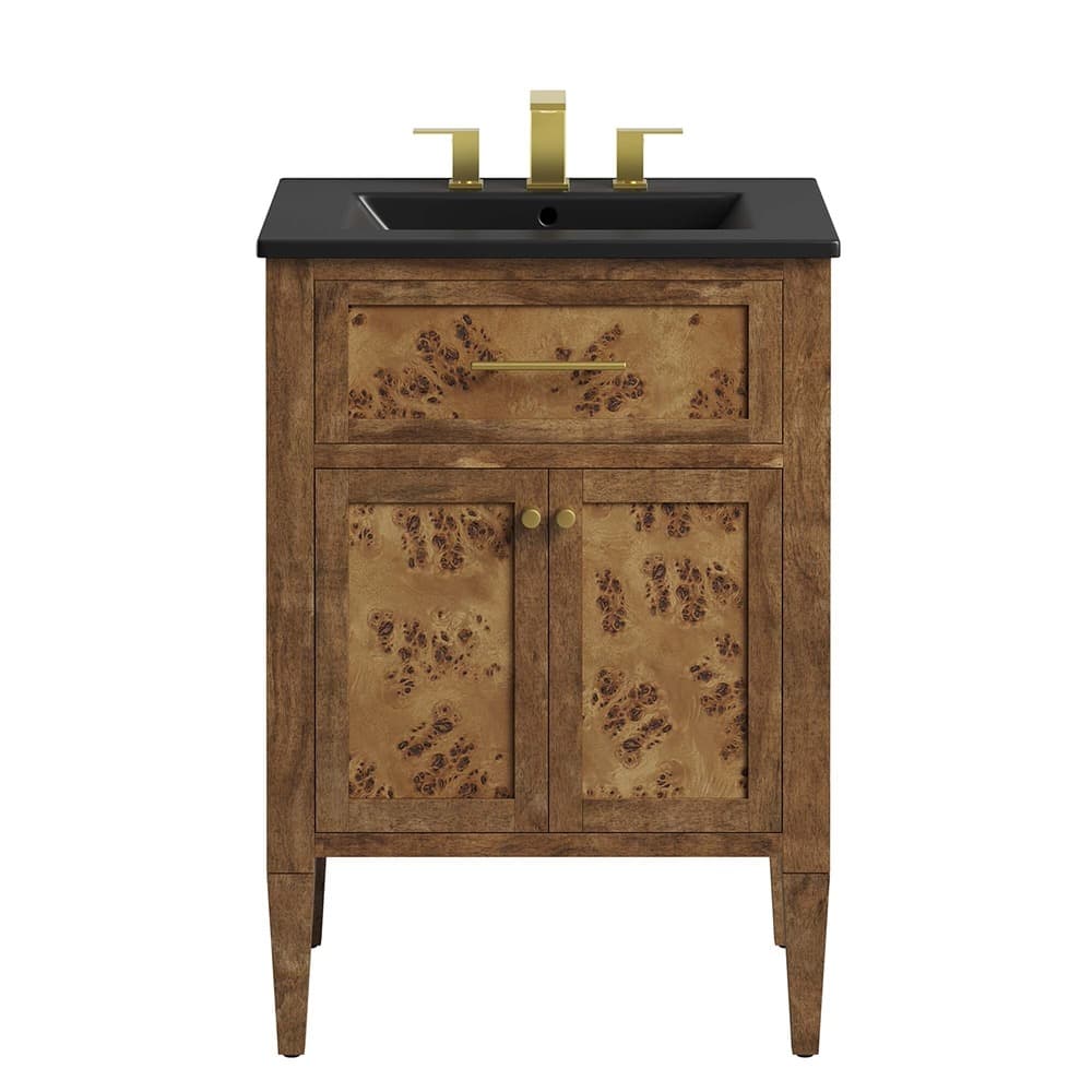 Elysian 24" Wood Bathroom Vanity in Black Brown by Modway - Image 7