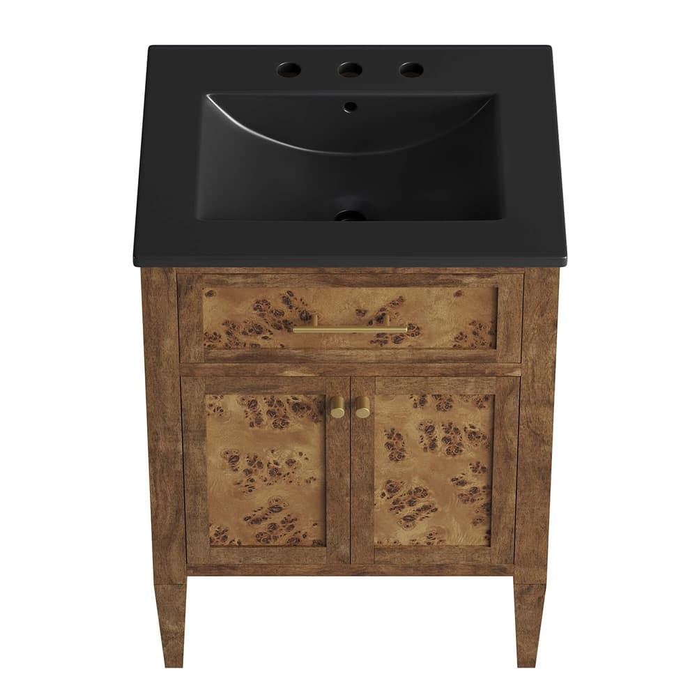 Elysian 24" Wood Bathroom Vanity in Black Brown by Modway - Image 8