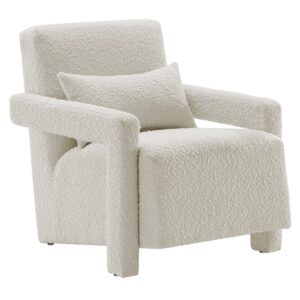 Mirage Boucle Upholstered Armchair in Ivory by Modway