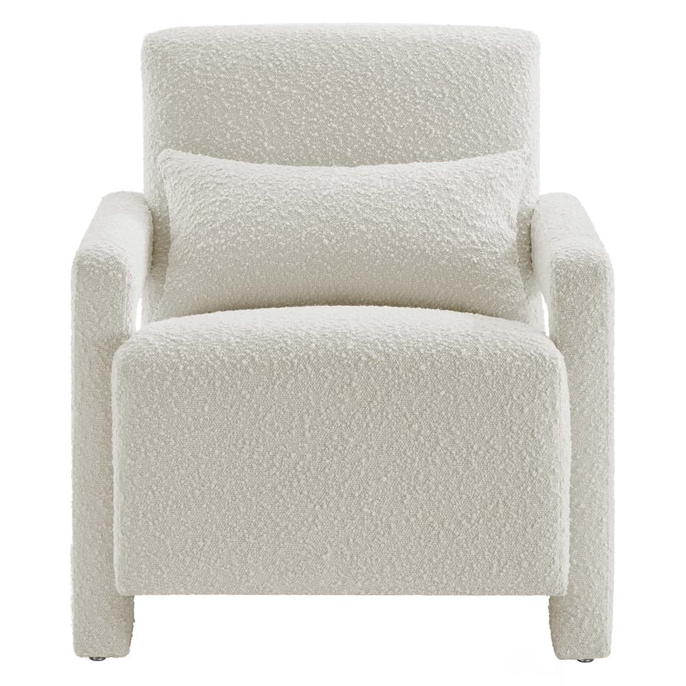 Mirage Boucle Upholstered Armchair in Ivory by Modway - Image 6