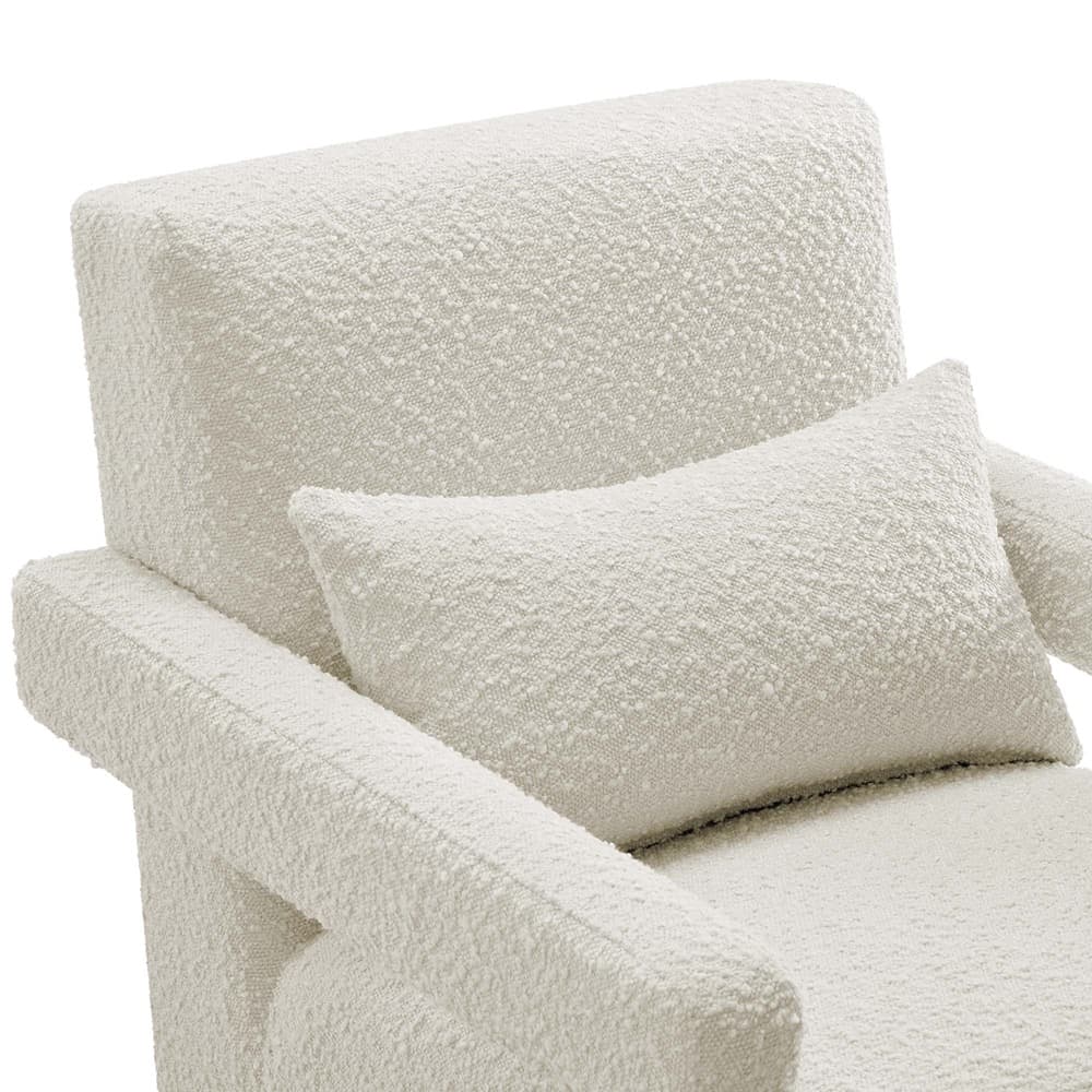 Mirage Boucle Upholstered Armchair in Ivory by Modway - Image 7