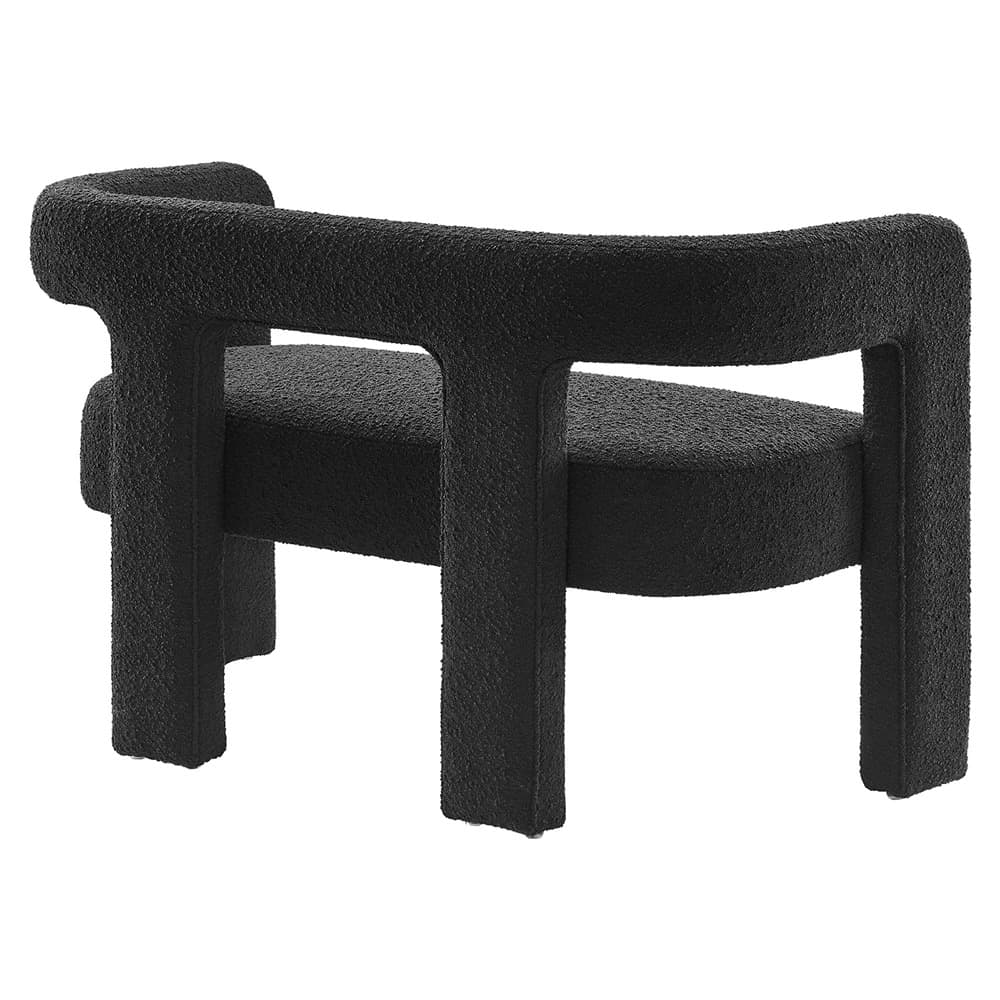 Kayla Boucle Upholstered Loveseat in Black by Modway - Image 5