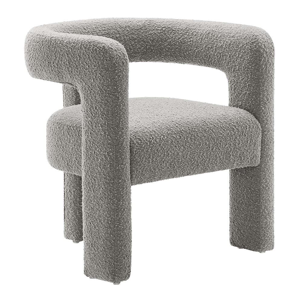 Kayla Boucle Upholstered Armchair in Light Gray by Modway