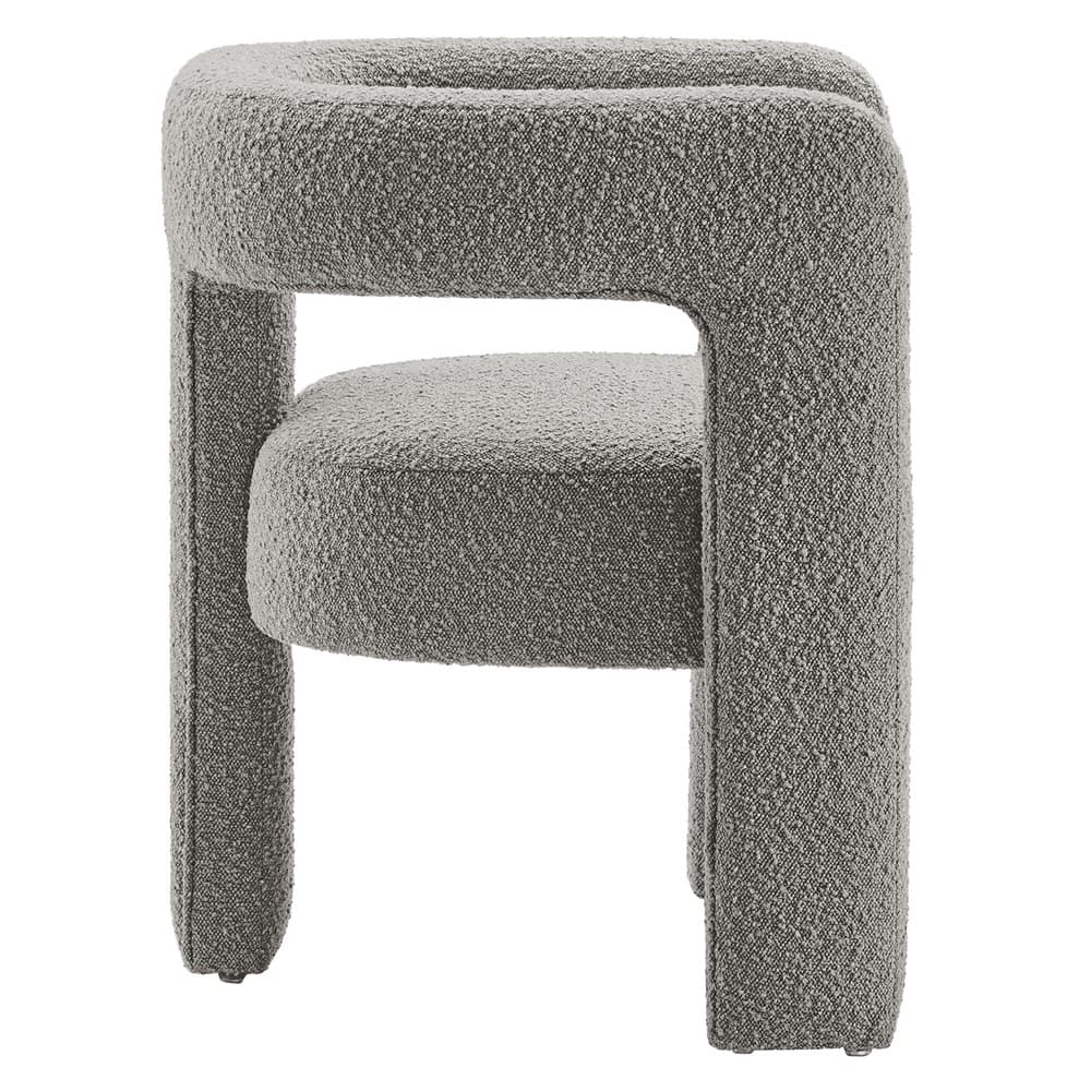 Kayla Boucle Upholstered Armchair in Light Gray by Modway - Image 4