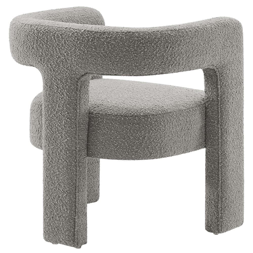 Kayla Boucle Upholstered Armchair in Light Gray by Modway - Image 5