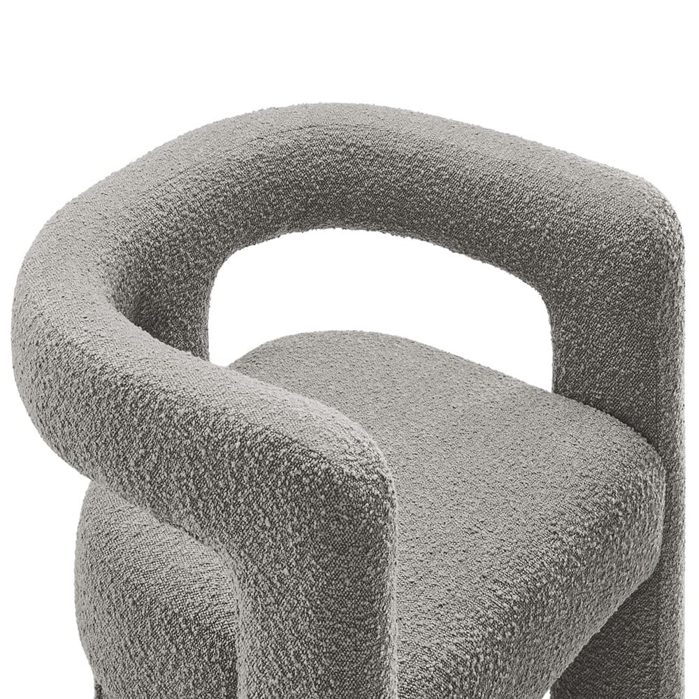 Kayla Boucle Upholstered Armchair in Light Gray by Modway - Image 7