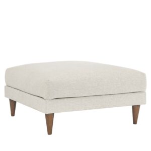 Zoya Down Filled Overstuffed Ottoman in Ivory Fabric by Modway