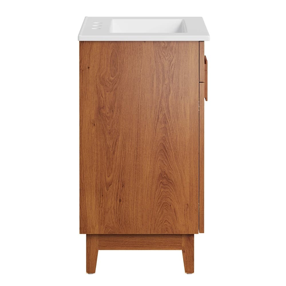Miles 24" Bathroom Vanity in White Walnut by Modway - Image 4