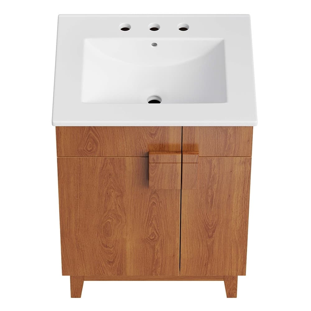Miles 24" Bathroom Vanity in White Walnut by Modway - Image 5