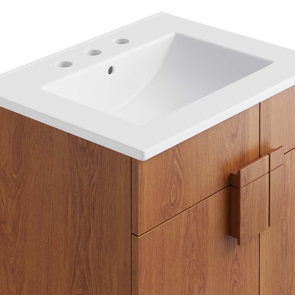 Miles 24" Bathroom Vanity in White Walnut by Modway - Image 8