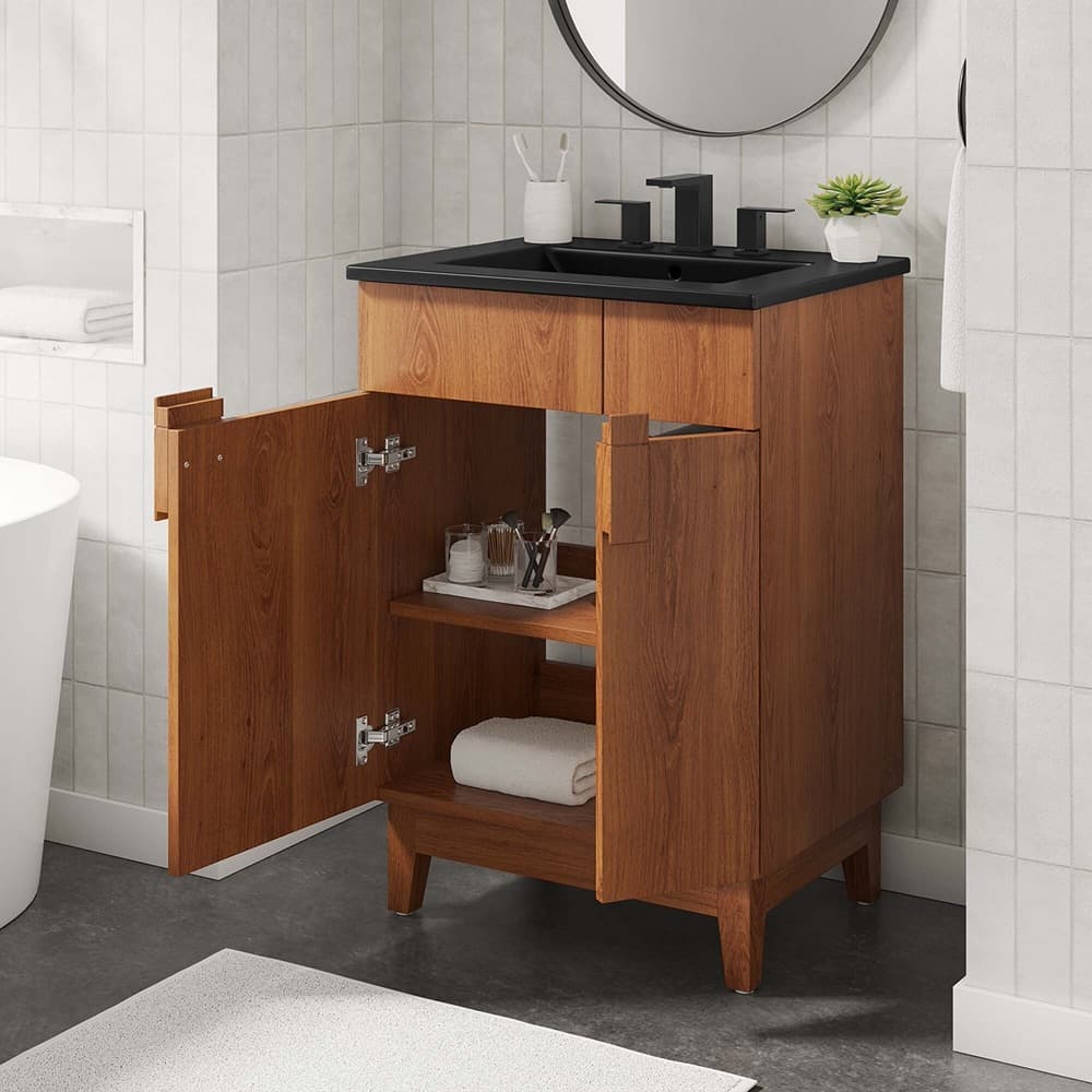 Miles 24" Bathroom Vanity in Black Walnut by Modway - Image 11
