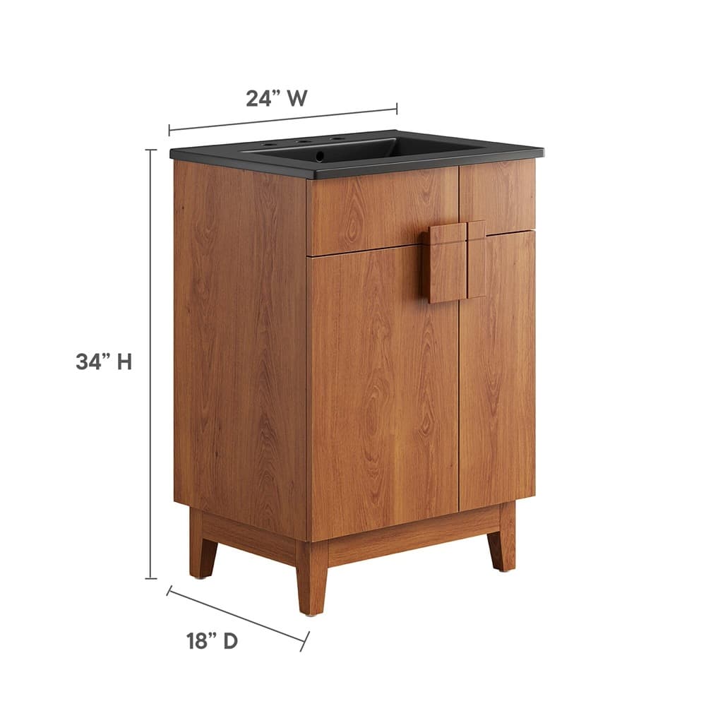 Miles 24" Bathroom Vanity in Black Walnut by Modway - Image 2