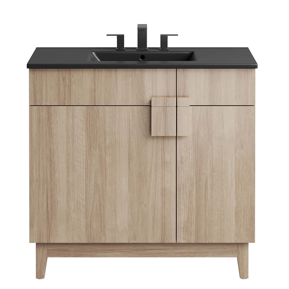 Miles 36" Bathroom Vanity in Black Oak by Modway - Image 8