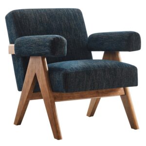 Lyra Fabric Armchair in Azure Fabric by Modway