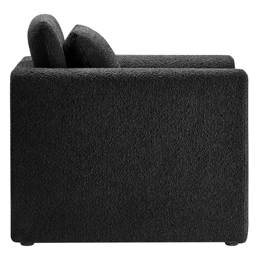 Waverly Boucle Upholstered Armchair in Black by Modway - Image 4