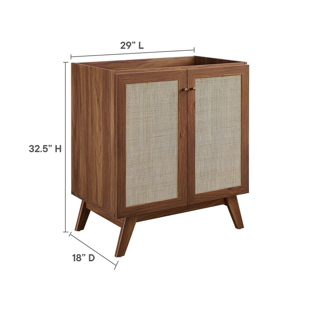 Soma 30" Bathroom Vanity Cabinet (Sink Basin Not Included) in Walnut by Modway - Image 3