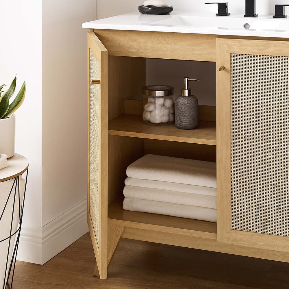 Soma 36" Bathroom Vanity Cabinet (Sink Basin Not Included) in Oak by Modway - Image 11
