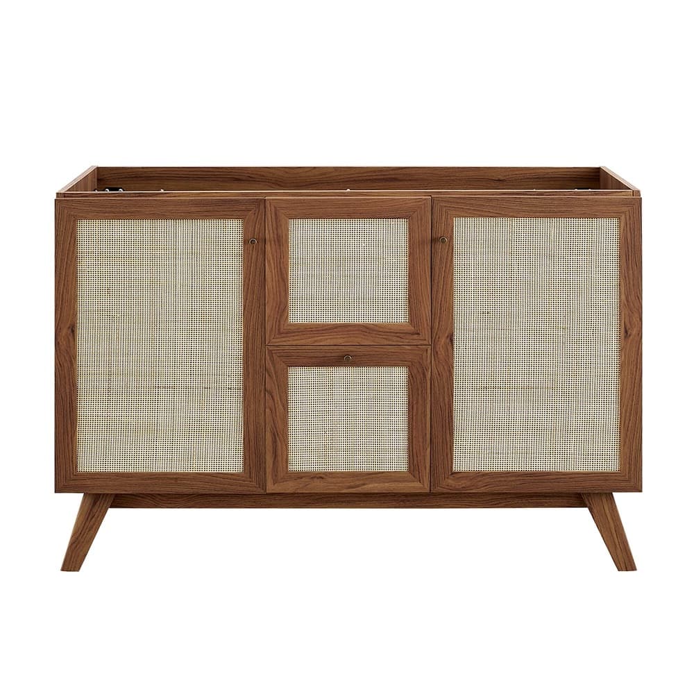 Soma 48" Single or Double Sink Compatible Bathroom Vanity Cabinet (Sink Basin Not Included) in Walnut by Modway - Image 6