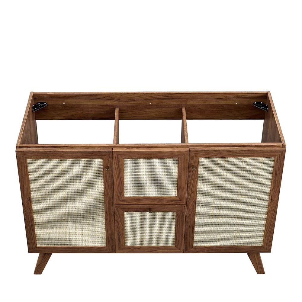 Soma 48" Single or Double Sink Compatible Bathroom Vanity Cabinet (Sink Basin Not Included) in Walnut by Modway - Image 7