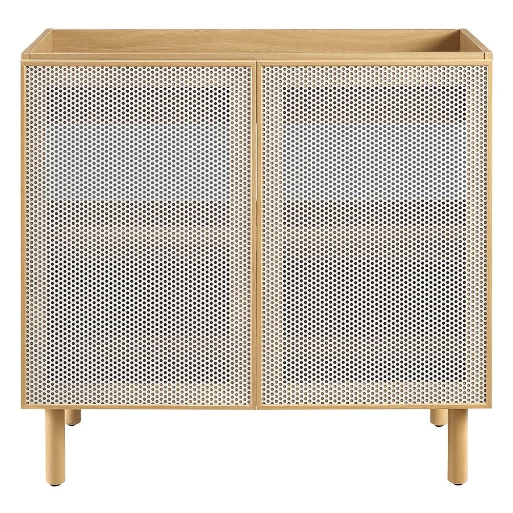 Calla 36" Perforated Metal Bathroom Vanity Cabinet (Sink Basin Not Included) in Oak by Modway - Image 6