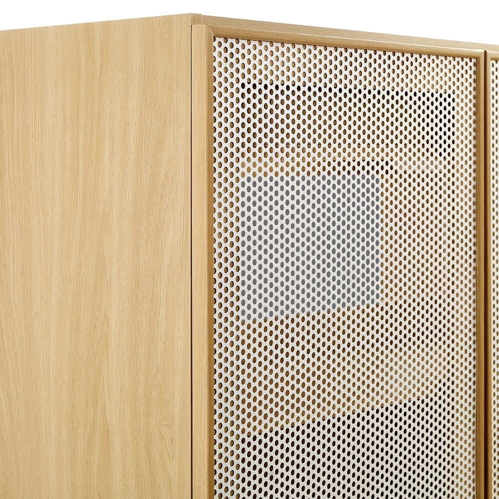 Calla 36" Perforated Metal Bathroom Vanity Cabinet (Sink Basin Not Included) in Oak by Modway - Image 9