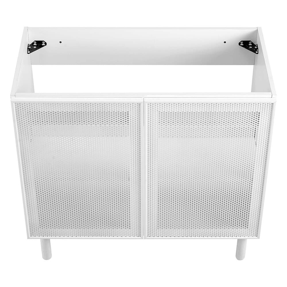 Calla 36" Perforated Metal Bathroom Vanity Cabinet (Sink Basin Not Included) in White by Modway - Image 7