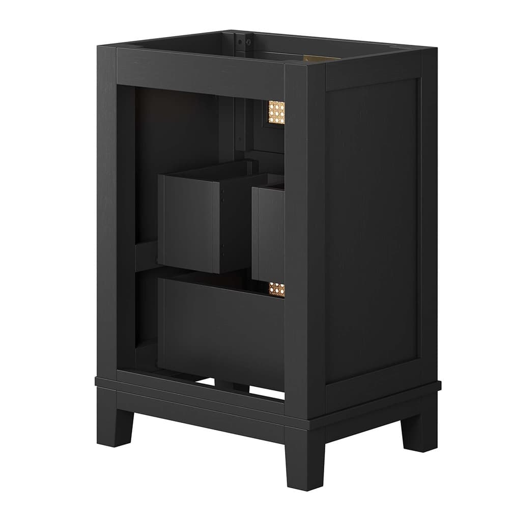 Dixie 24" Solid Wood Bathroom Vanity Cabinet (Sink Basin Not Included) in Black by Modway - Image 5