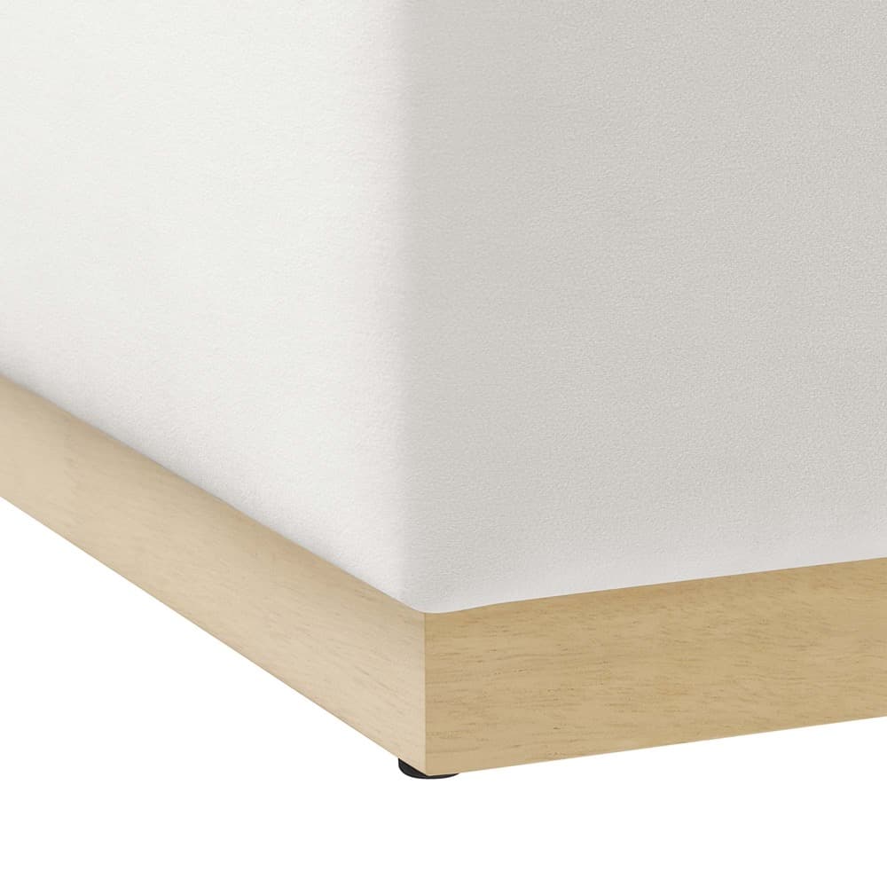 Tilden Large 28" Square Performance Velvet Upholstered Ottoman in Alabaster Natural by Modway - Image 6