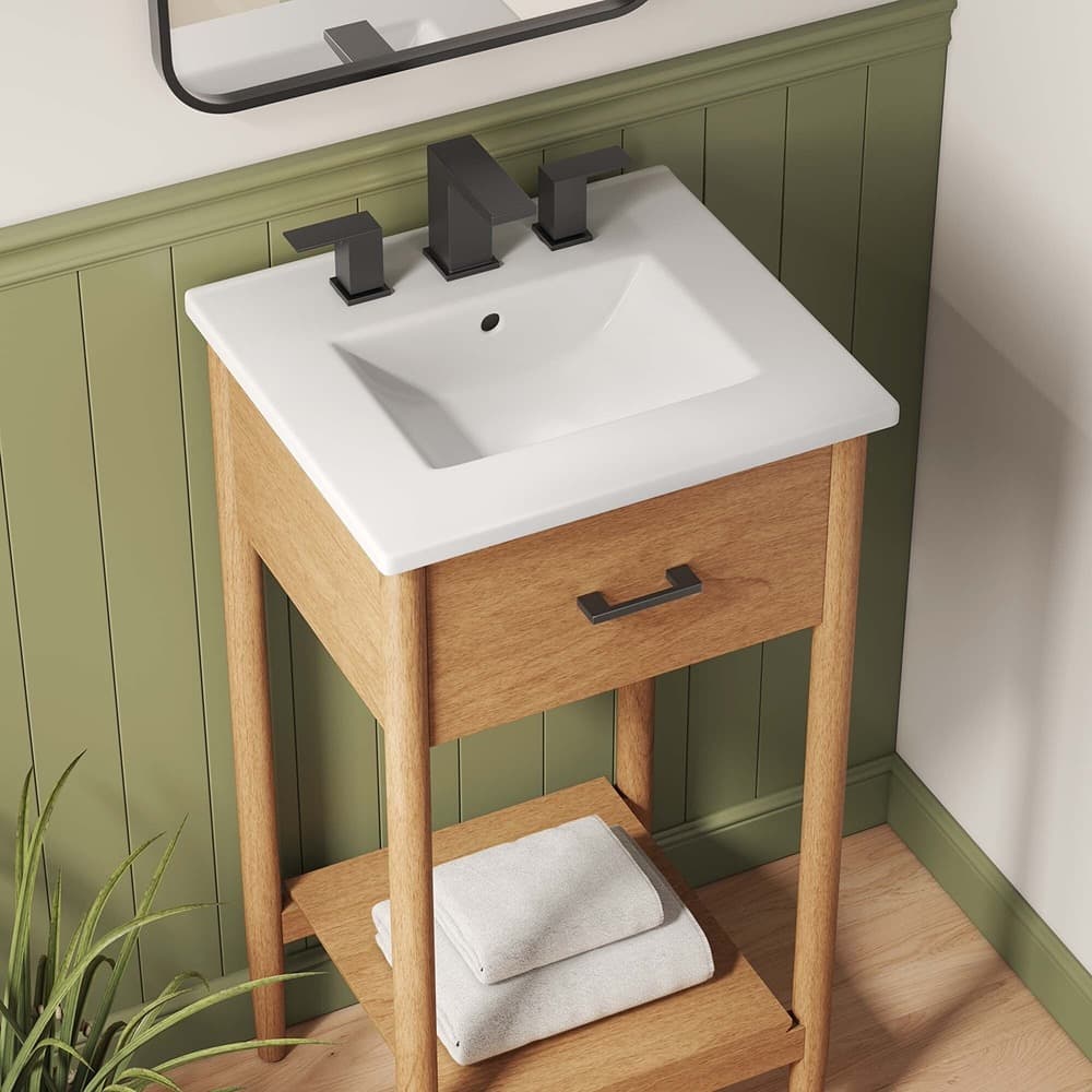 Zaire 18" Bathroom Vanity in Natural White by Modway - Image 9
