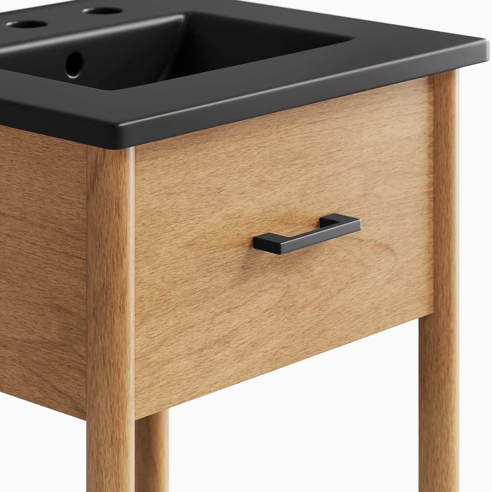 Zaire 18" Bathroom Vanity in Natural Black by Modway - Image 7