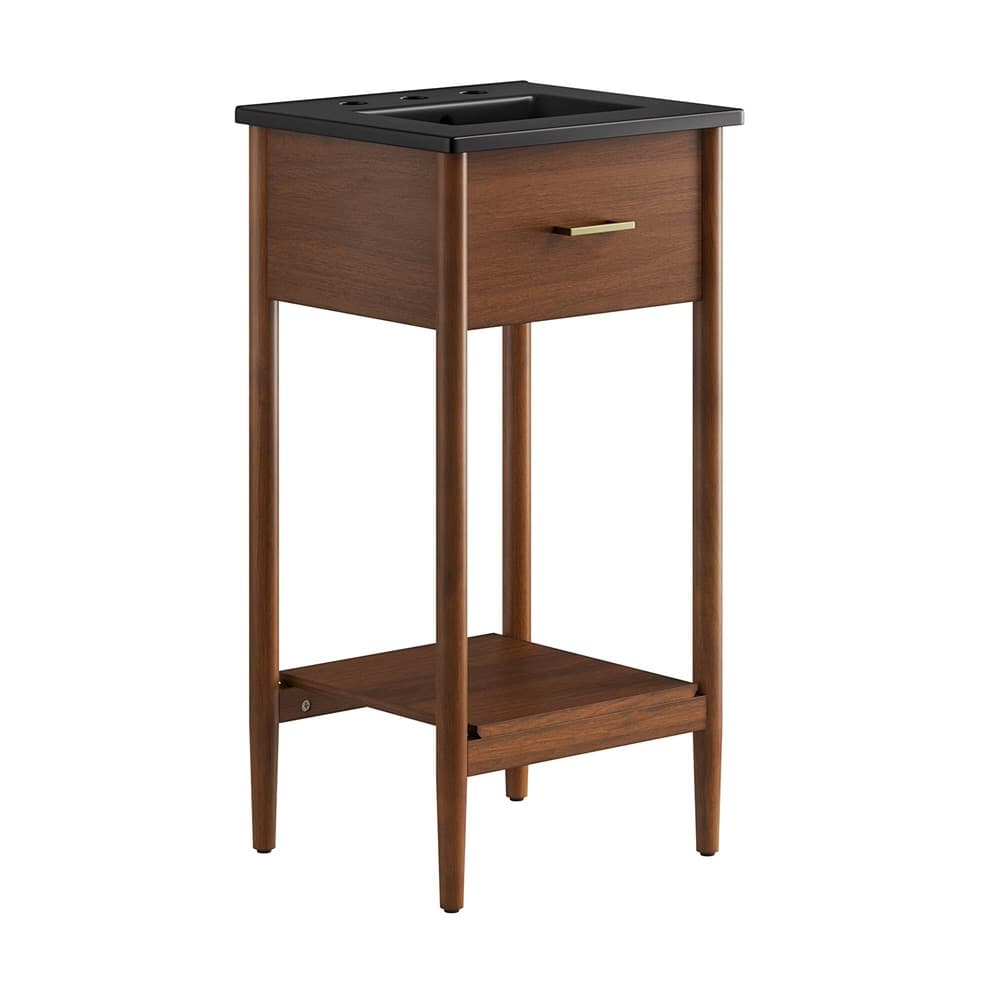Zaire 18" Bathroom Vanity in Walnut Black by Modway
