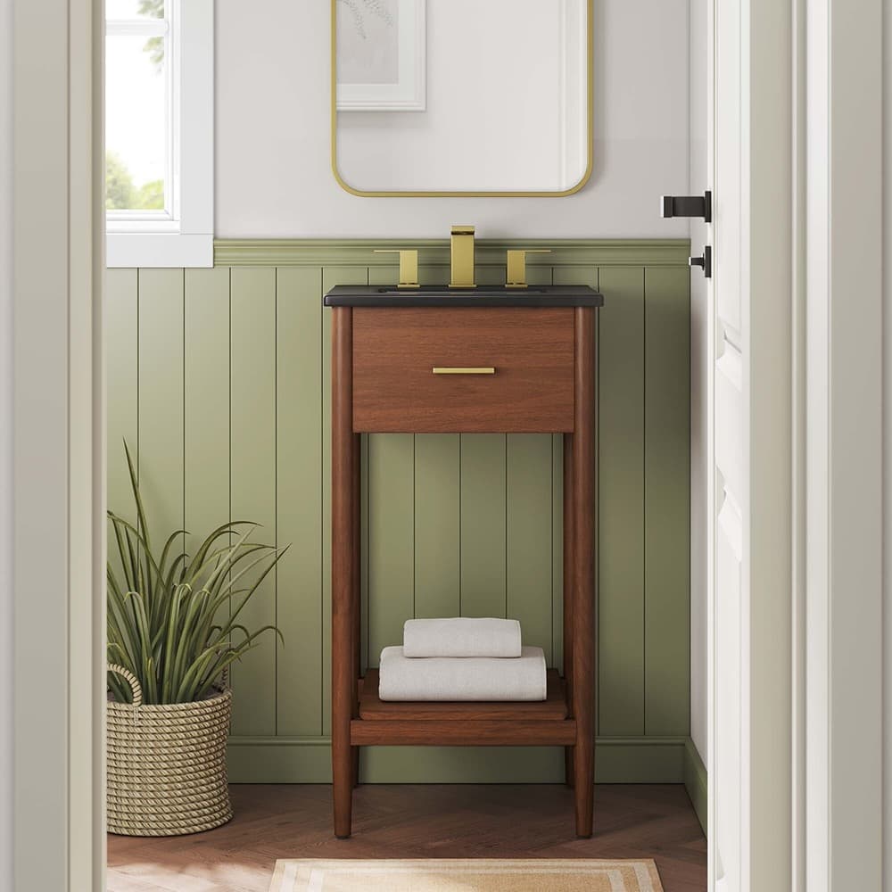 Zaire 18" Bathroom Vanity in Walnut Black by Modway - Image 8
