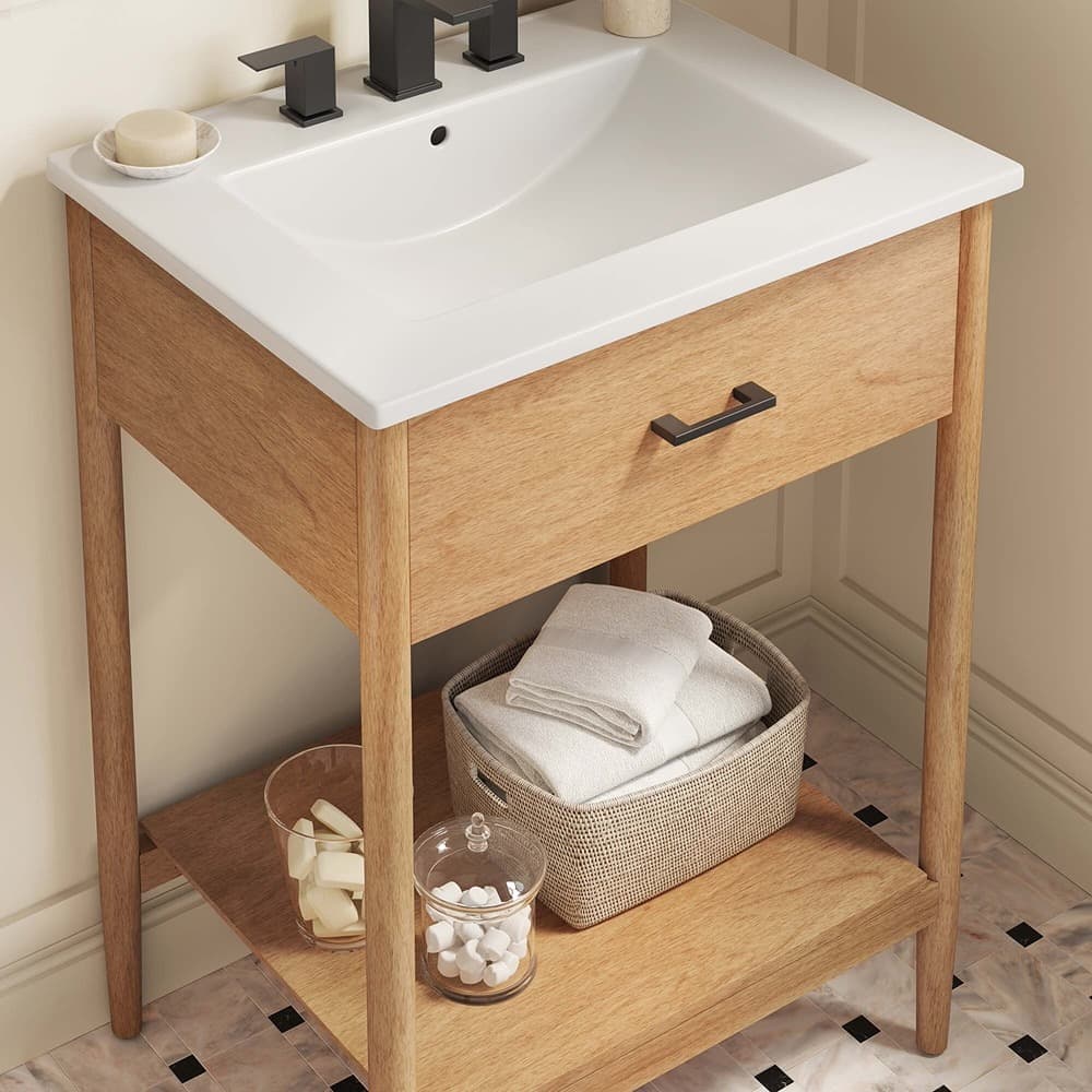 Zaire 24" Bathroom Vanity in Natural White by Modway - Image 9