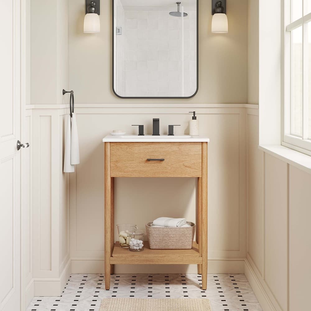 Zaire 24" Bathroom Vanity in Natural White by Modway - Image 8
