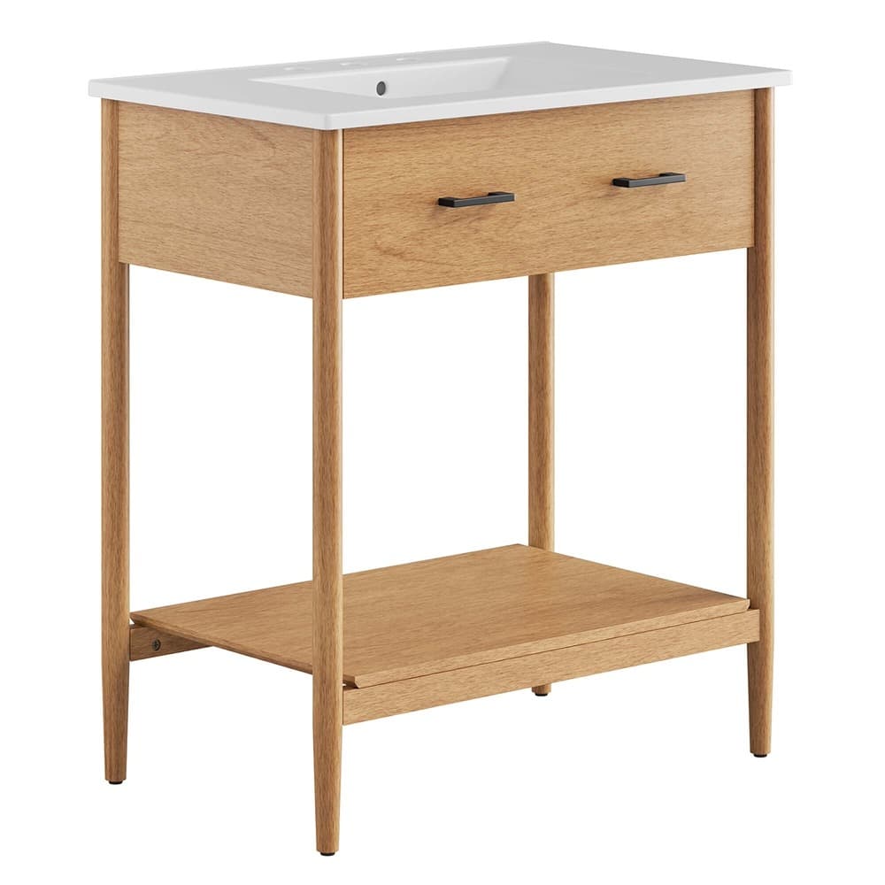 Zaire 30" Bathroom Vanity in Natural White by Modway
