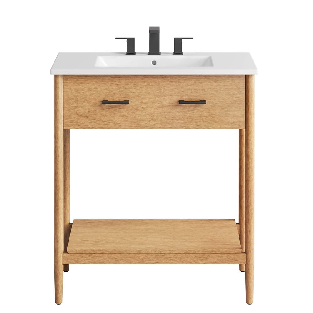Zaire 30" Bathroom Vanity in Natural White by Modway - Image 6