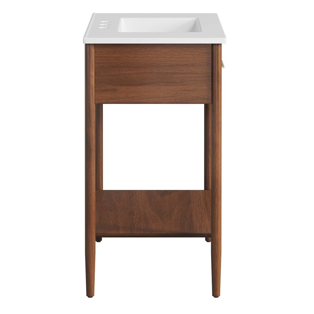 Zaire 30" Bathroom Vanity in Walnut White by Modway - Image 4