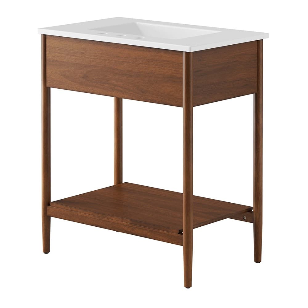 Zaire 30" Bathroom Vanity in Walnut White by Modway - Image 5