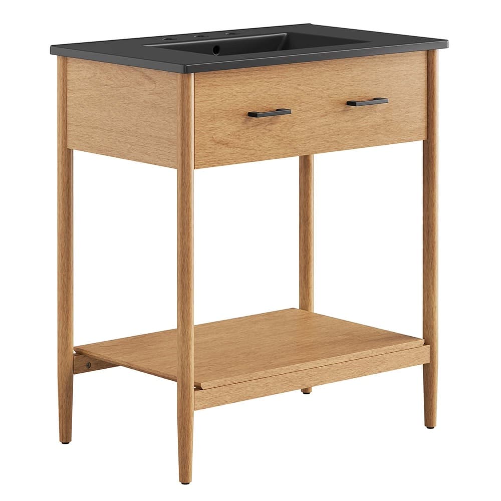 Zaire 30" Bathroom Vanity in Natural Black by Modway