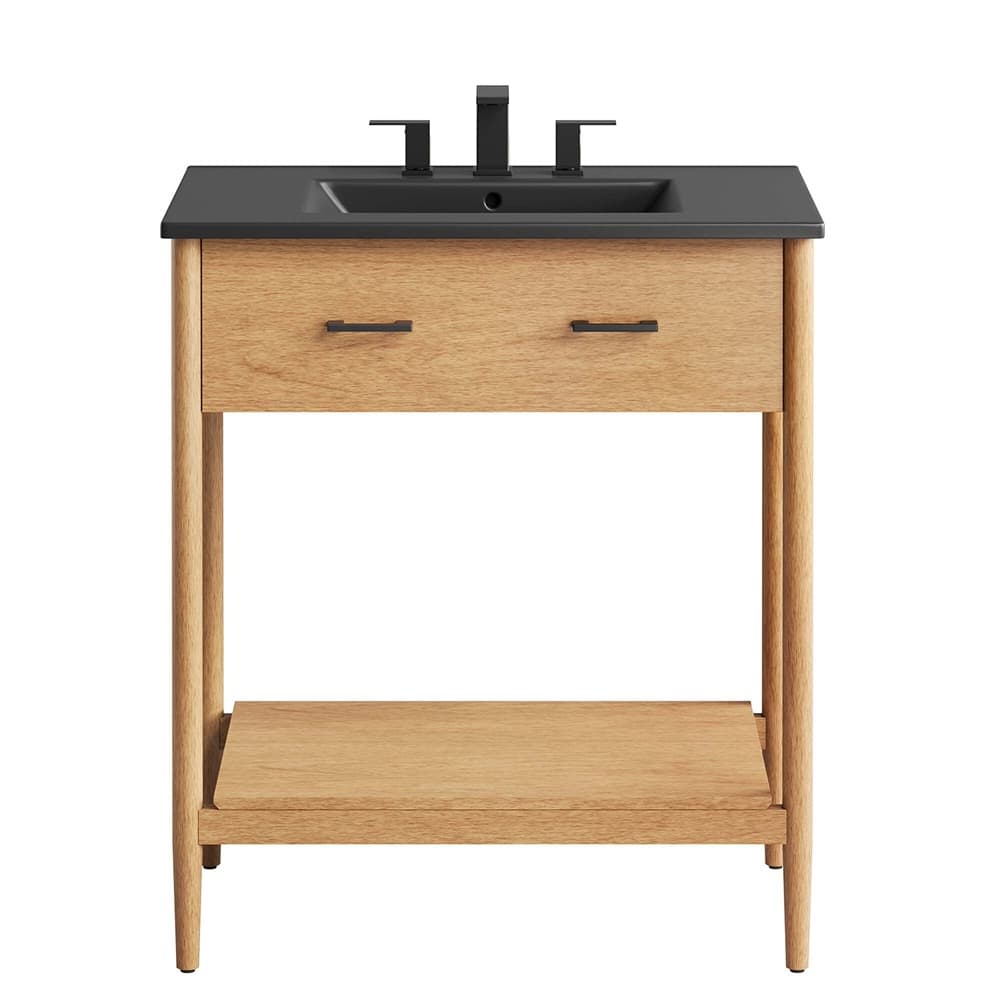 Zaire 30" Bathroom Vanity in Natural Black by Modway - Image 6