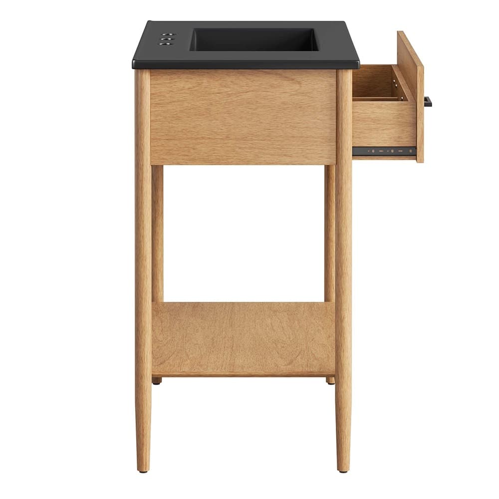Zaire 30" Bathroom Vanity in Natural Black by Modway - Image 7