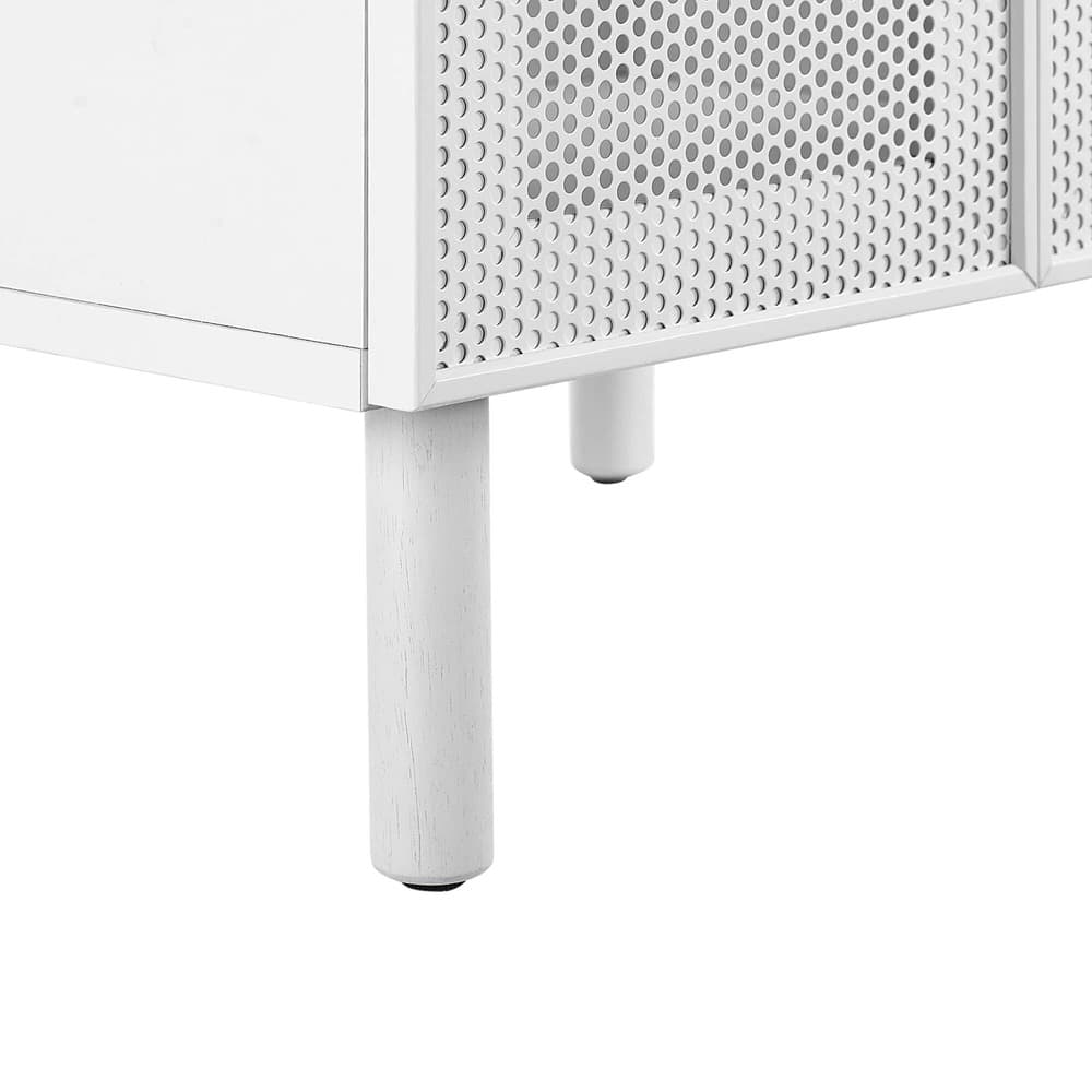 Calla 24" Perforated Metal Bathroom Vanity in White White by Modway - Image 9